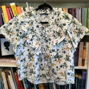 Zara broderie anglaise top